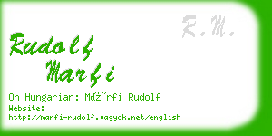 rudolf marfi business card